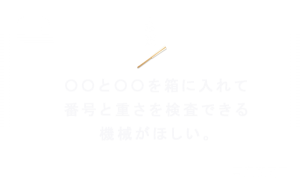 番号と重さを検査…